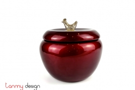 Red lacquer rice bowl